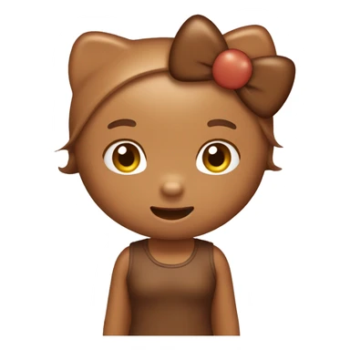 brown color tanned Hello kitty.  sticker