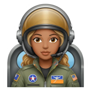 Beyonce as a fighter jet pilot sticker