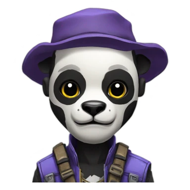 Panda in borderlands the game sticker