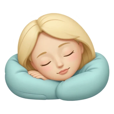 minimal flat emoji of a relaxed sleepy face,
closed eyes with soft curve,
peaceful expression,
gentle warm pastel colors,
calm wellness aesthetic,
no cartoon sleep symbols,
transparent background,
vector style
 sticker