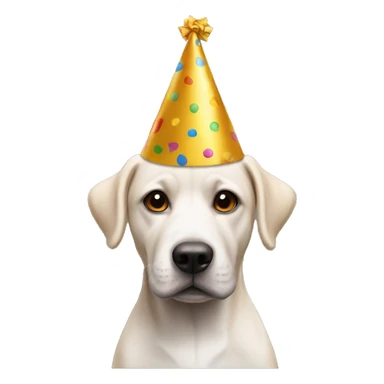 Dookie wearing a party hat sticker