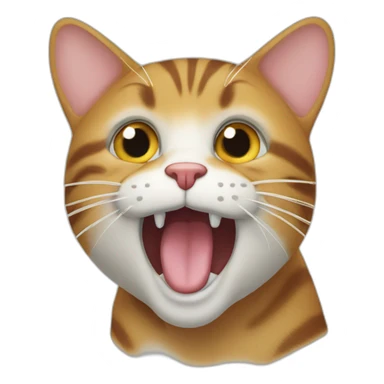 a-cat-licking-face sticker
