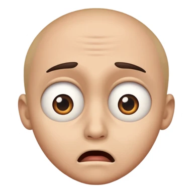 Scared face looking to the side 😟😀 sticker