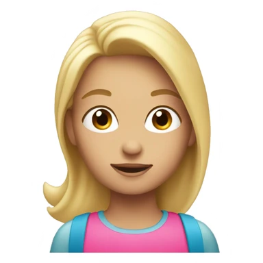 blond girl with big pink water bottle sticker