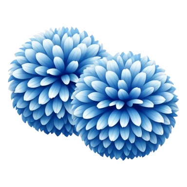 2 blue and white cheer poms sticker