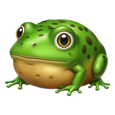 Frog in the shape of a potato sticker