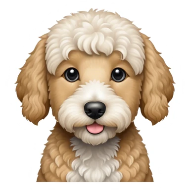 Dog goldendoodle blackand white sticker