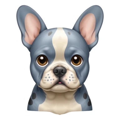Blue, gray and tan spotted Merle Frenchie sticker