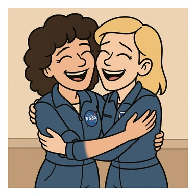 two Sally Ride Prince hug  sticker
