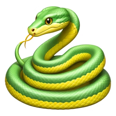 A cute pastel green snake sticker