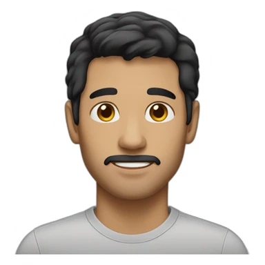 Men-black-hair-without-beard-and-cat sticker