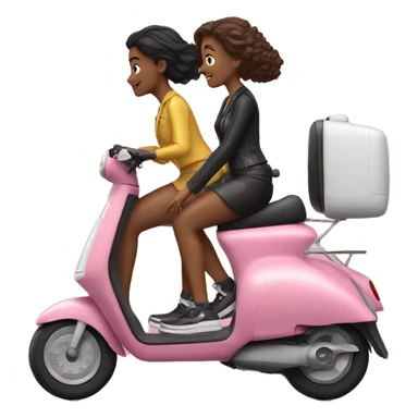 2 girls on an e-scooter sticker