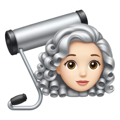 Hair curlers sticker