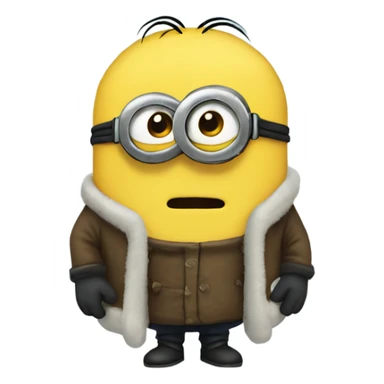 shivering cold minion sticker