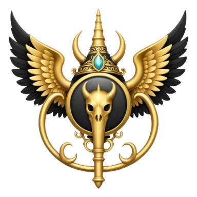 Holy Emblem with black wings and horn sticker