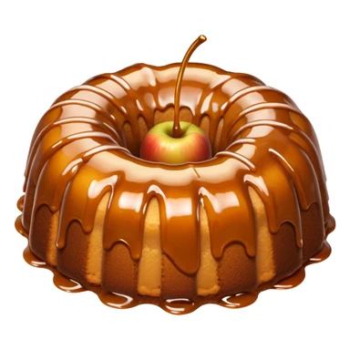 Caramel Bundt cake with gooey apples sticker