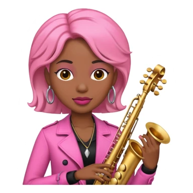 pink musician black woman  sticker