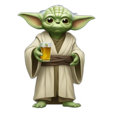 Yoda qui boit de la vodka sticker