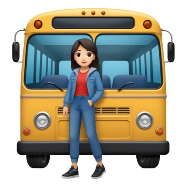 Harshil is leaning on a moving bus 🚌 sticker