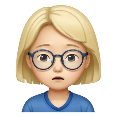 a Korean five-year-old who’s exhausted from studying sticker