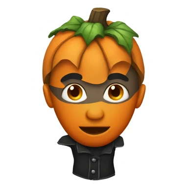 A Halloween pumpkin costume sticker