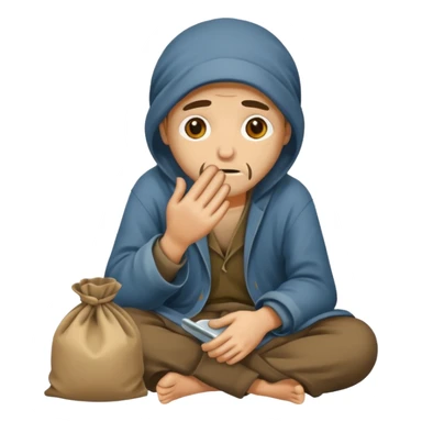 beggar who is also a homeless person sticker