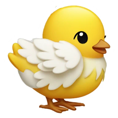 an cute keychain with a baby chick imprint on it  sticker