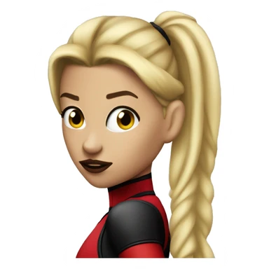 ponytail blond lady deadpool sticker