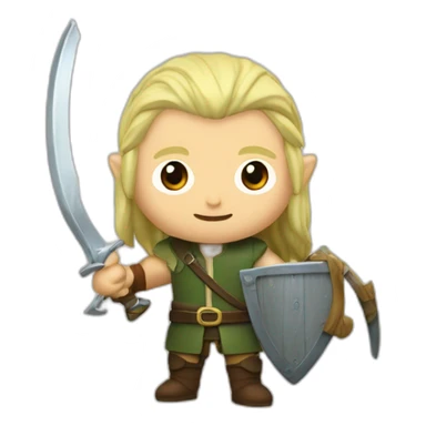 Legolas avec une bière et un sabre laser sticker