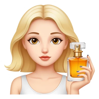 A girl with parfum sticker