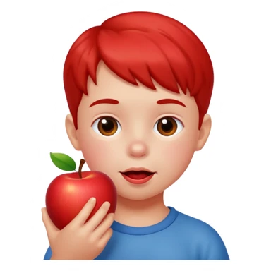 Bambino che mangia la mela sticker