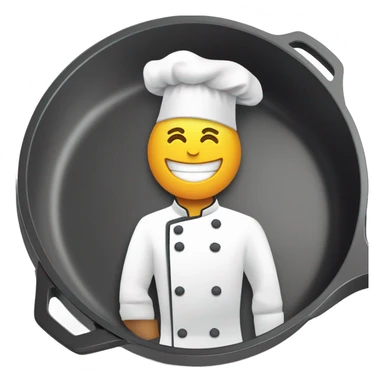 A chef flipping eggs with CWC logo sticker