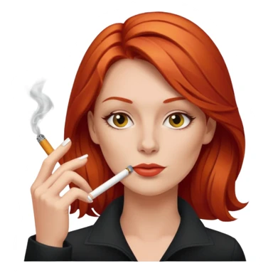 femme rousse qui fume sticker