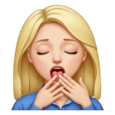 A female closing her eyes sticking out her tongue and grabbing her throat with both hands  sticker