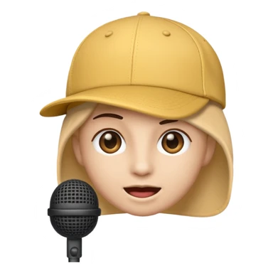 logo del álbum Trap Capos de Noriel, emoji style, face with cap and microphone, simple background, no text sticker