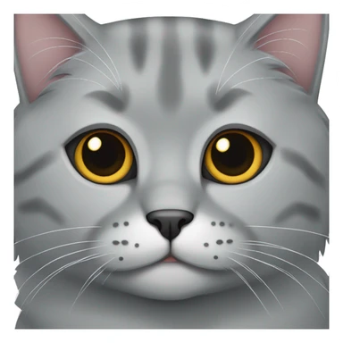 Gray Scotish fold cat sticker