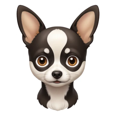 White-black Chihu dog sticker