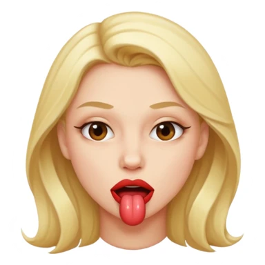 Seductive biting lower lip sticker