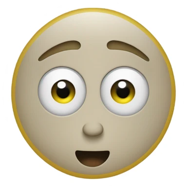 Jellow circle dot like an emoji but hallway the face turned to the side you can see two eye judjing your behaviour with a serious expression mouth  sticker