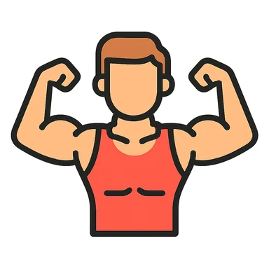 muscular man sticker