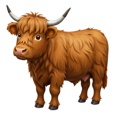 highland cow sticker