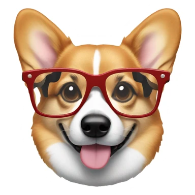 Corgi wearing glasses sticker