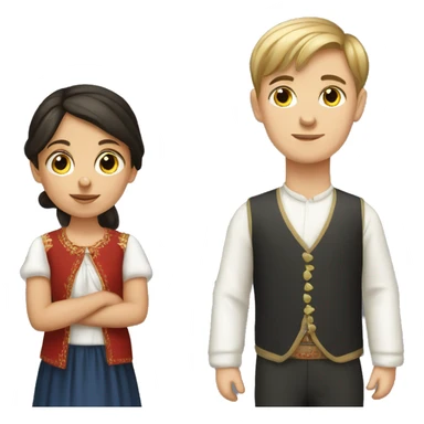 Georgian girl and Russian boy  sticker