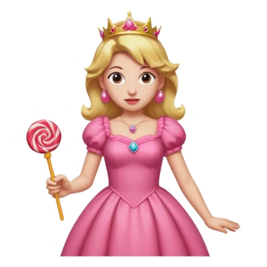Princess peach with a lollipop sticker