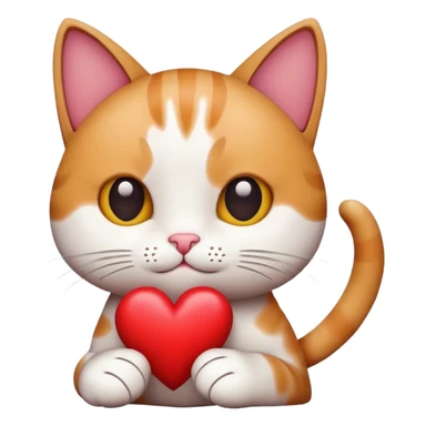 Katze plus Herzchen sticker