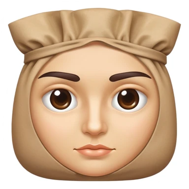 Face with bags under eyes and brows sticker