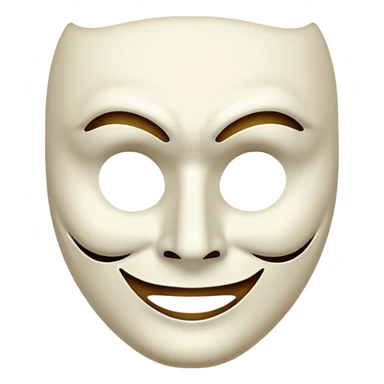 Happy mask taking of and being sad behind the mask sticker