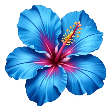 aestetic hawaian flower blue sticker
