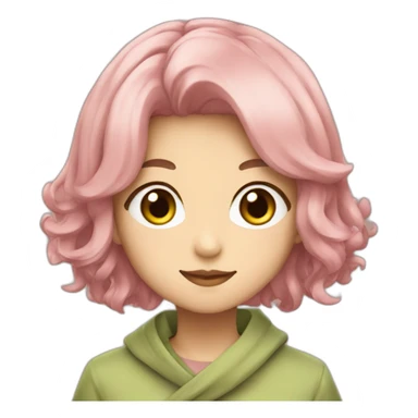 Brownish pink anime matcha  sticker