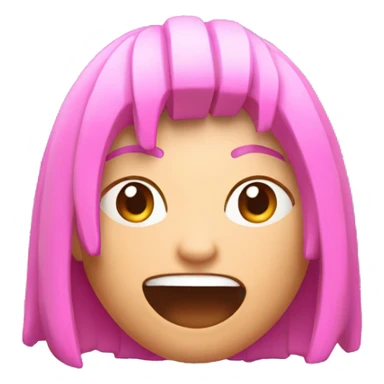 Palabra WoW en 3d coloe rosa sticker